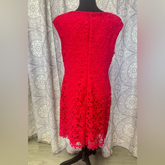 Lauren R.L.L Women's 100% Polyester Floral Lace Sheath - Picture 3 of 3